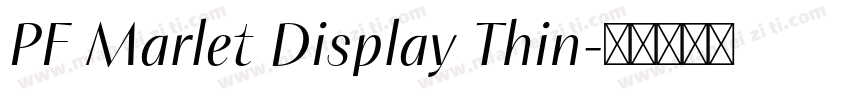 PF Marlet Display Thin字体转换